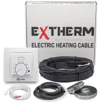 Комплект теплої підлоги ExTherm 20 Вт/м — Нагрівальний кабель з термостатом AC308