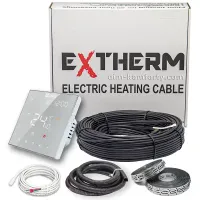 Комплект теплої підлоги ExTherm 20 Вт/м — Нагрівальний кабель з термостатом AC602