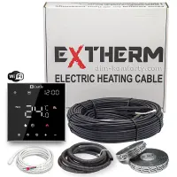 Комплект теплої підлоги ExTherm 20 Вт/м — Нагрівальний кабель з Wi-Fi термостатом AC602