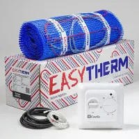Комплект теплої підлоги EasyTherm 200 Вт/м² — нагрівальний мат з термостатом RTC70