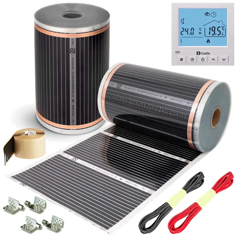 Тепла підлога під ламінат - Інфрачервона плівка Enerpia з програматором