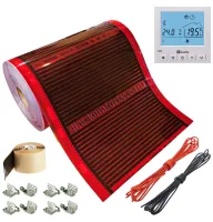 Тепла підлога під ламінат - Cаморегулююча інфрачервона плівка Enerpia RED з електронним терморегулятором