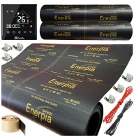 Тепла підлога під ламінат - Суцільна саморегулююча інфрачервона плівка Enerpia BLACK з програматором