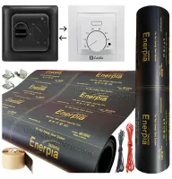 Тепла підлога під ламінат - Суцільна саморегулююча інфрачервона плівка Enerpia BLACK з терморегулятором