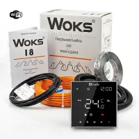 Комплект теплої підлоги Woks 18 Вт/м — Нагрівальний кабель з Wi-Fi термостатом AC602