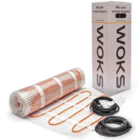 Нагрівальний мат Woks 160 Вт/м² для теплої підлоги під плитку