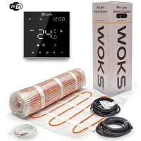 Комплект теплої підлоги Woks 160 Вт/м² — нагрівальний мат з Wi-Fi термостатом AC602