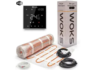 Комплекти теплої підлоги під плитку — нагрівальні мати з термостатом