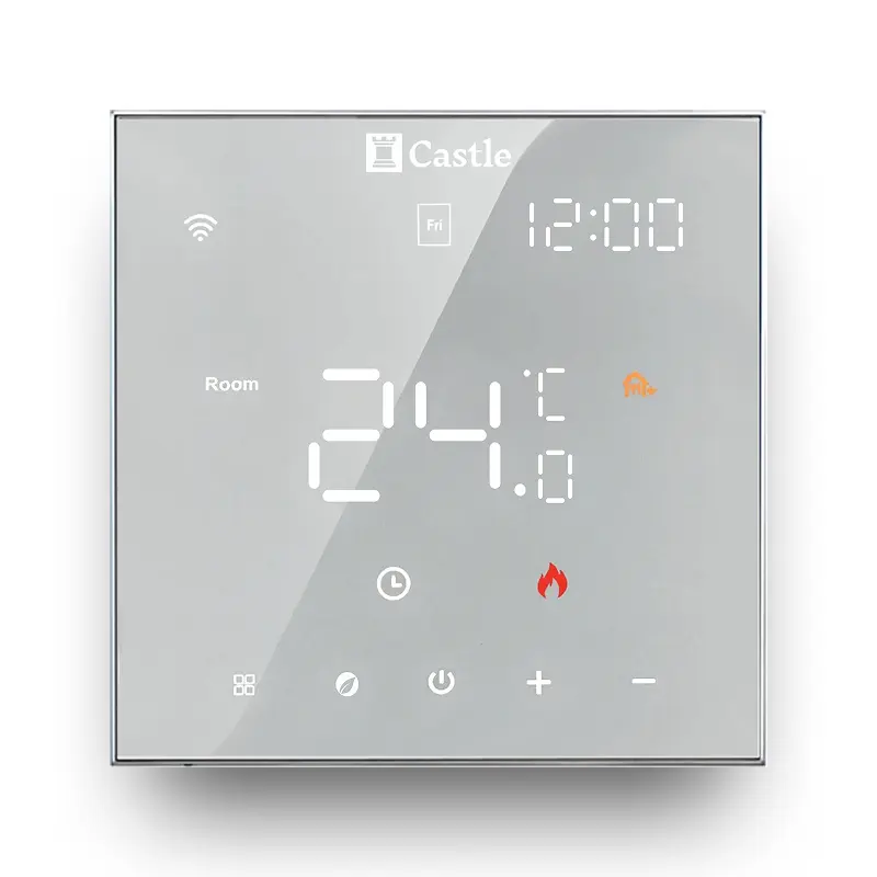 Терморегулятор Castle AC602H Wi-Fi сенсорний програмований для теплої підлоги